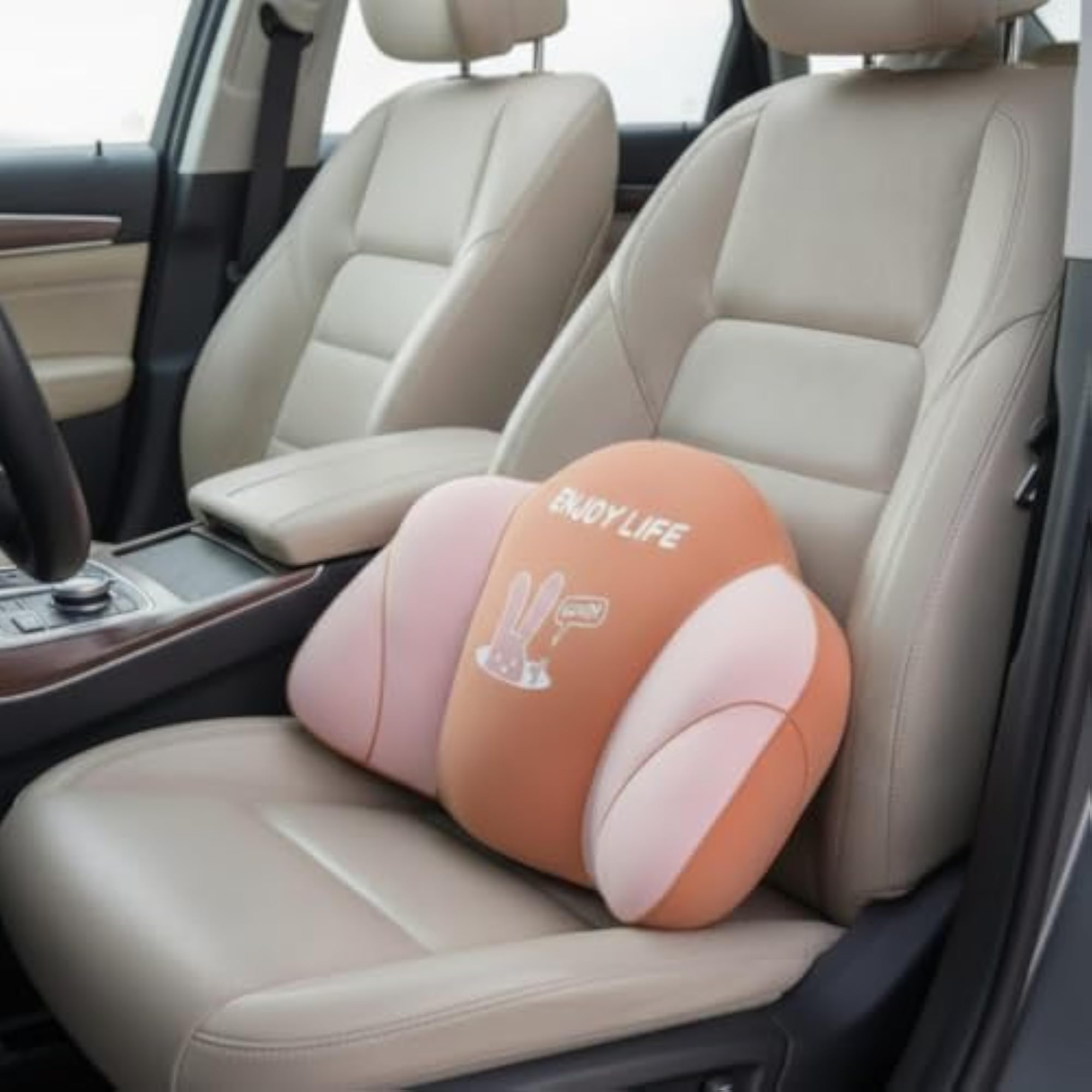 Portable Inflatable Support Cushion for Travelers, Pink