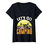 Este divertido diseño de hoguera de campamento con texto en inglés «Let go Camping Frienddies Llega a acampar.