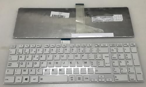 Clavier Toshiba C855 blanc azerty de rechange pour pc portable L850 C870 L855
