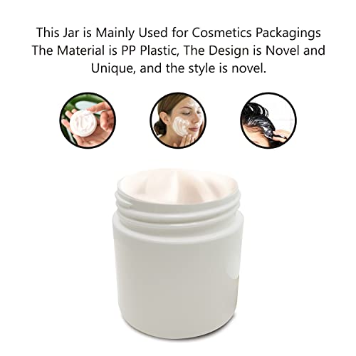 Image of ZENVISTA Empty White Cosmetics Jar with Rose Gold Cap for Cream-100gm[ZMJ16][Pack of 3 ]