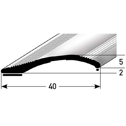 acerto 38236 Perfil de ajuste de altura de aluminio 100cm dorado * 2-16mm * autoadhesivo * perfil de transición para laminado parquet y moqueta | listón de transición perfil para suelo