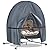 RICHIE 90”x78” Patio Egg Chair Covers Waterproof & UV Resistant, Heavy-Duty Zippered Cover for Outdoor Egg Swing Chairs, Hanging Chairs, All-Weather Protection for Garden, Balcony - Gray