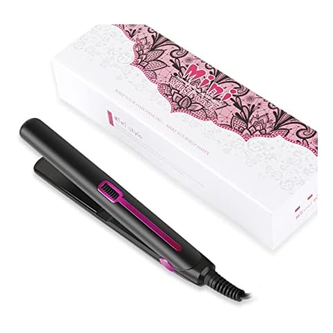 Youuish Mini Hair Straightener, Mini Flat Iron for Short Hair and Bangs, 0.7 Inch Small Flat Iron for Travel, Dual Voltage Heats Up Quickly Cover