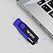 XINWAY 16GB USB 2.0 Flash Drives Thumb Drive Memory Stick, (5 Pack Five Colors: Black White Blue Green Orange)