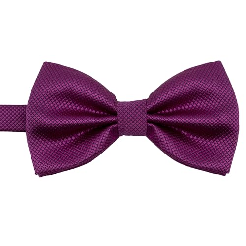 IMAXWAVE Gravata moderna, elegante e ajustável para homem - ideal para casamentos, eventos formais, gravata de laço moderna pré-atada e com gancho - ajuste perfeito, Magenta