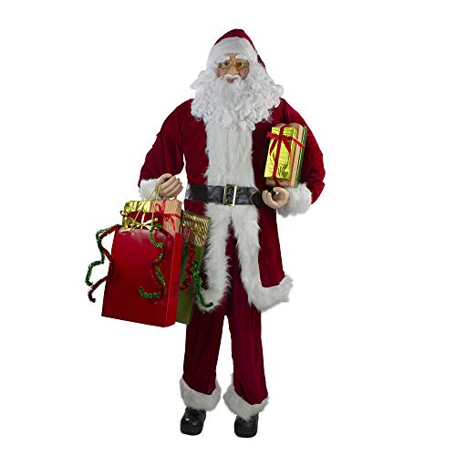 Northlight 72 Red and White Santa Claus with Shopping Bags Christmas Figure Decoration