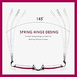 Rimless Reading Glasses Blue Light Blocking Readers Spring Hinge Eyeglasses