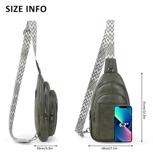 Image of TANTOMI Small Sling Bags for Women, Leather Cross body Purses Bag for Daily Travel Leisure Sport Fanny Packs with Adjustable Strap