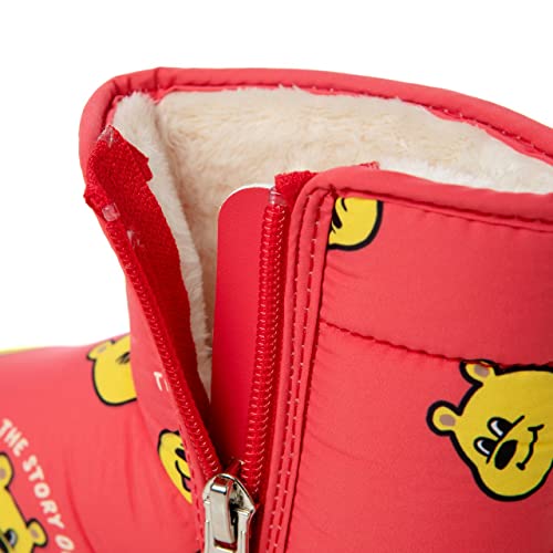 Toddler Girls Boys Winter Warm Fur Lined Waterproof Snow Ankle Boots LED Red4