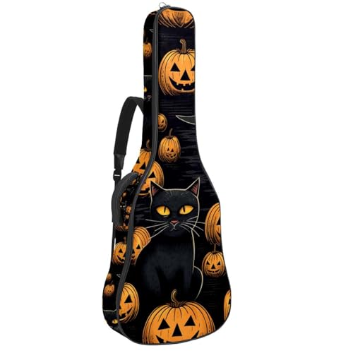 Housse de guitare basse rembourrée étui guitare acoustique étanche 104,3 cm motif chat