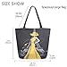ZzWwR Fashion Woman in Dress Eiffel Tower Extra Large Canvas Gym Shoulder Tote,Durable Daily Reusable Top Handle Bag for Mens Womens Yoga Weekender Picnic Beach Travel Market Shopping