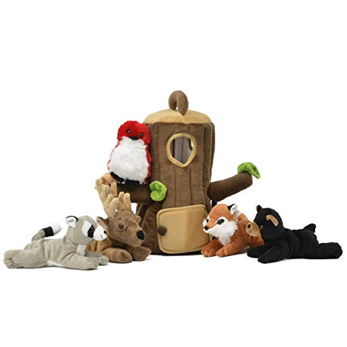 Unipak-Plush-Woodland-Treehouse-with-Five-5-Stuffed-Forest-Animals Unipak Plush Woodland Treehouse with Five 5 Stuffed Forest Animals