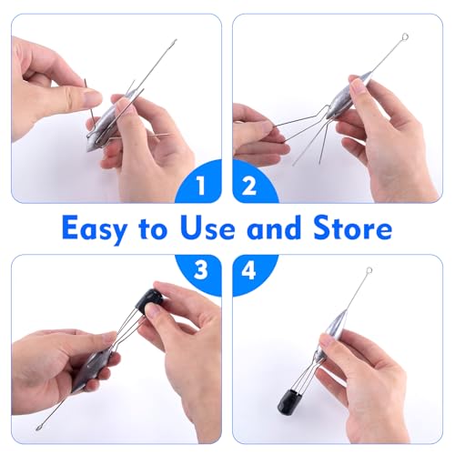 Image of Dr.Fish 5 Pack Sputnik Sinker Long Tail Surf Fishing Weight Lead Saltwater Surf Fishing Catfish Beach Casting Sea Fishing Spider Sinker 4oz