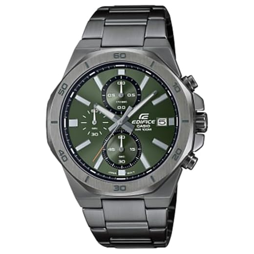CASIO EDIFICE Reloj Cronógrafo para Hombres de Cuarzo con Correa en Acero Inoxidable EFV-640DC-3AVUEF