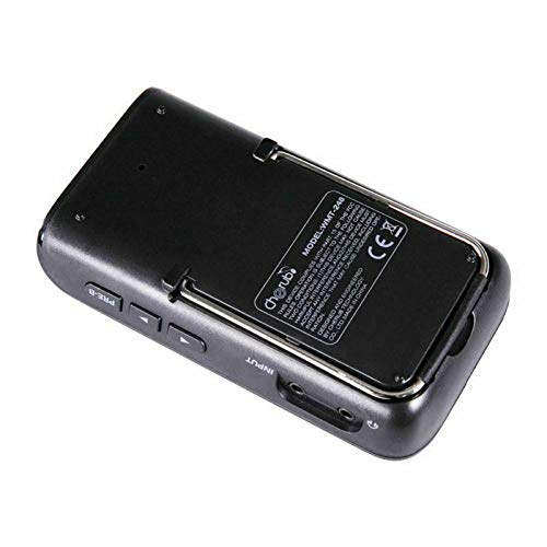 Rear view of Cherub WMT-248 with battery compartment and stand