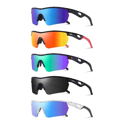 Image of Kids Sunglasses Youth Baseball Sunglasses for Boys Girls 3-12 Polarized Softball Sports Goggles UV Protection