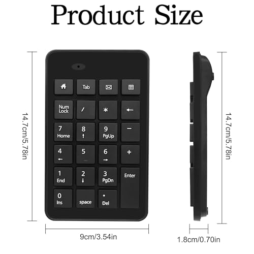 XMSJSIY USB Typ-C Nummer Pad Kabel 23 Tasten Typ-C Numerische Tastatur mit Tab, Home, E-Mail & Rechner Tasten für Laptop, PC, Desktop, Computer, Notebook