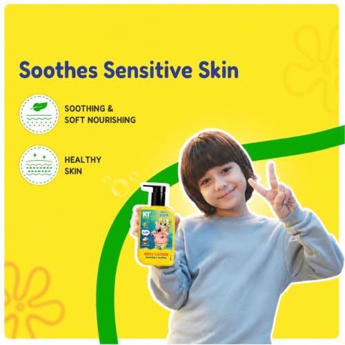 Image of Summer Body Lotion for Kids | Pediatrician Approved & 100% Vegan | Deep Hydration with Shea Butter & Aloe Vera | Non-Greasy Daily Skin Care for Sensitive Skin | 300ml