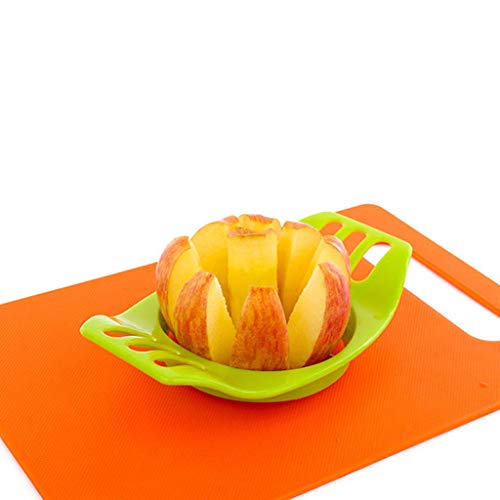 MerryDate Apfelschneider Apfelschäler Apfelschäler Edelstahl Birnenteiler Apfelspalter Obstschneider für Apfel Äpfel Birnen Schneider Zerteiler Spülmaschinenfest,Apfelschneider!Apfelschneider! (Grün) Cover