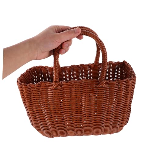 BESTYASH Stylish Woven Tote Bag for Women Lightweight Picnic Beach Handbag Versatile Design for Shopping Outdoor Use Plastic Material Unique Chic Look4