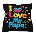 I Love My Papa Silk Like Head Scarf for Women Bandana for Hair Wrapping Fashion Accessory Square Hair Scarves 25