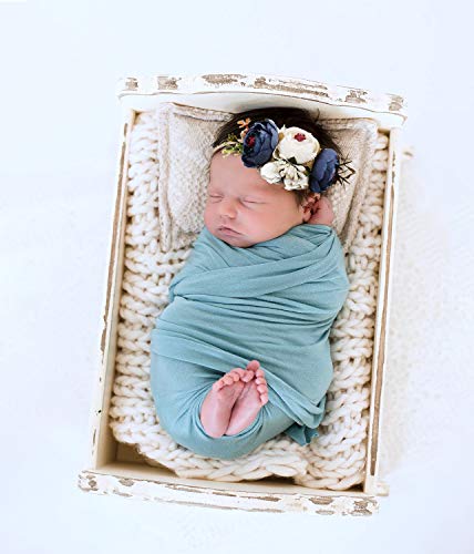 Mligril Baby Girl Floral Headbands Set - 3Pcs Flower Crown Elastic Hairband Newborn Toddler Hair Accessories Gifts For Girls （1-6 Years Old） #TOP5