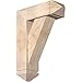 Ekena Millwork BKT0806X22X30TRA03SDF Traditional Arts and Crafts Smooth Bracket w/Offset Brace, Douglas Fir