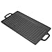 Plancha Antiadherente, 50.5x23.5x1.4cm Dos Asas Integrales Plancha De Hierro Fundido Fácil Limpieza Para Cocina Ovengas, Cocina De Inducción, Barbacoa Al Aire Libre