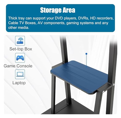 Soporte móvil para TV con ruedas ajustable para pantallas 32-75 pulgadas miniatura 3