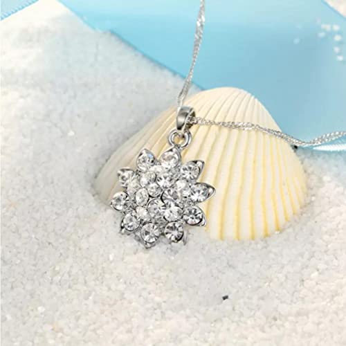 Ensemble collier et boucles d'oreilles 925 en argent à motif fleurs