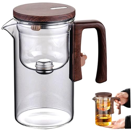 Théière magnétique en verre borosilicate avec bec verseur