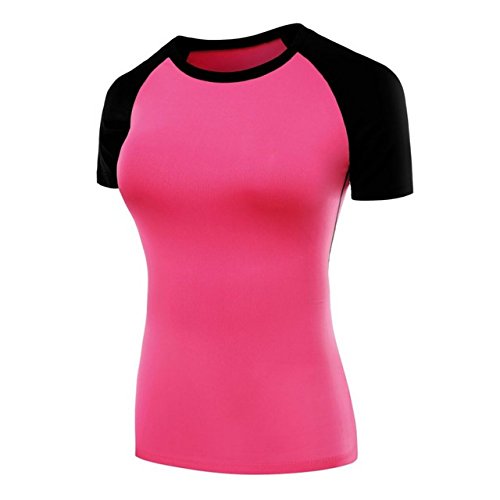 Tights Shirts Female Sports Training-Pink-Parent