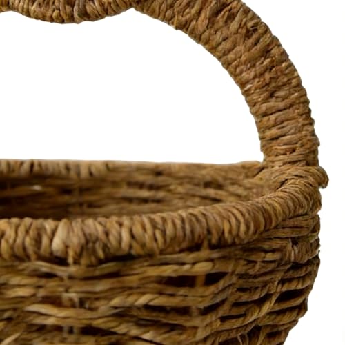 Cesta decorativa con orejas de conejo de mimbre natural selecto para paredes del salón 8