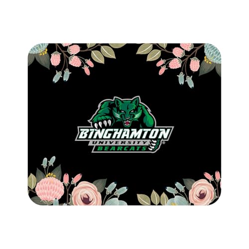 Mouse Pad, Fabric, Binghamton University Standard/Floral Pink