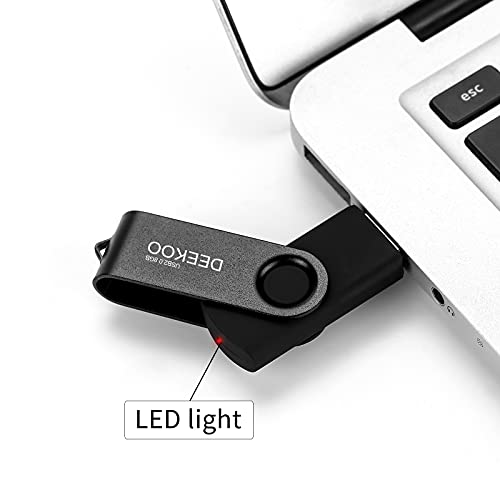 Deekoo 5 Pcs 8Gb Usb 2.0 Flash Drives Memory Sticks Thumb Drives (Five Mixed Colors: Red Blue Black Purple Green) #TOP4