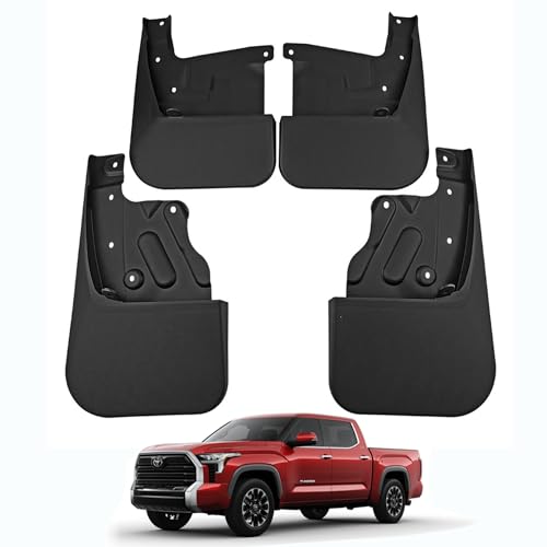 Image of Mud Flaps Compatible with Toyota Tundra 2022 2023 2024, All Weather Tundra Guard Mud Guards Splash Front & Rear, 4PCS /Set, NO Need to Drilling