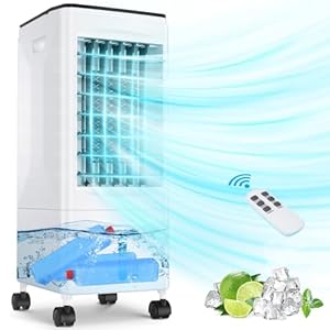 Draagbare airconditioner, 3-in-1 verdampingsluchtkoeler, oscillatie, timer 1-7 uur, afstandsbediening, 3 snelheden, 3 koelboxen, vermogen 60 W, 5,5 l en universele wielen, airconditioning zonder raam