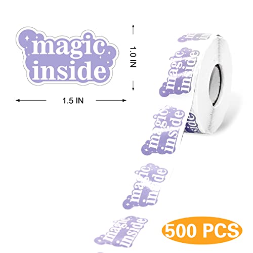 Muminglong 1.5 Inch Magic Inside Sticker,Thank You Sticker, Small Business, Handmade Sticker,Packaging Sticker, 500 Pcs #TOP1