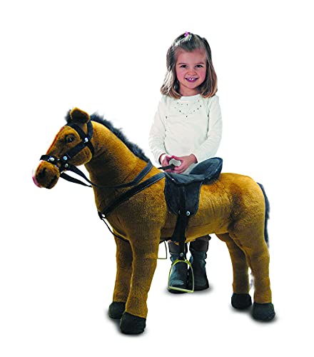 Happy People 58465 - Sattel & Trense inkl. Zaumzeug für alle Plüschpferde Metallsteigbügel Pferde Kinder