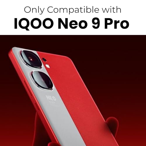 Image of RIGGEAR Shockproof Sleek Hybrid Armor 360 Rotating Magnetic Ring Stand Back Cover Case Compatible with MagSafe Accessories for iQOO Neo 9 Pro 5G (Clear PC + Black TPU Bumper)