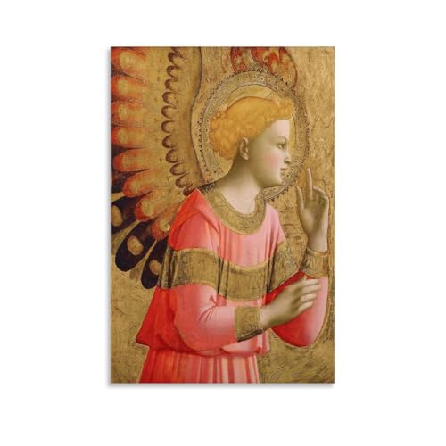 Affiche Ange Annonciateur Fra Angelico, impression sur toile vintage 60x90 cm sans cadre