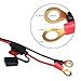 SPARKING 3FT Car Female Cigarette Lighter Plug Socket to Eyelet Terminals 12V Extension Cable with 10A Fuse (3FT)