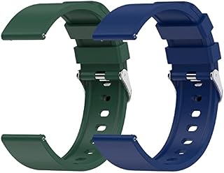 TEFLOTY 20mm Smart Watch Band - 2pcs Replacement Straps Band Compatible with Samsung Galaxy S2, Soft Skin-Friendly Silicone Quick Release, Wristband for Men Women