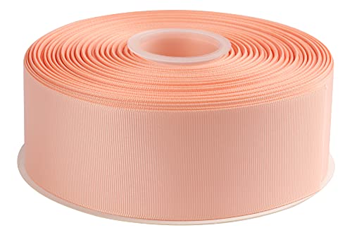 AVANAVA 50mm Wide Grosgrain Ribbon - 45 Meters, Ideal for Gift Wrapping Hair Bows, Home Decor, Flower Arrangement (203-Coral Pink)