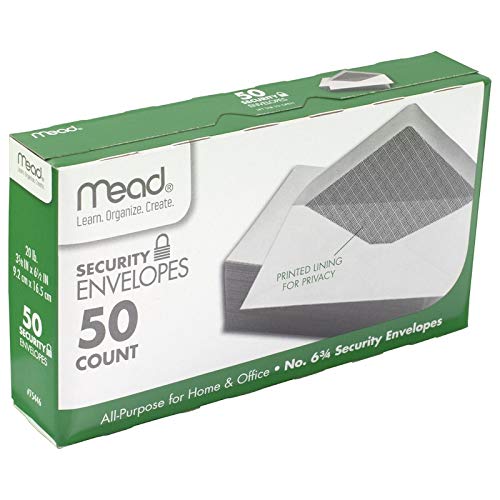 Enveloppe de sécurité blanche No. 6 3/4 opaque contre les regards