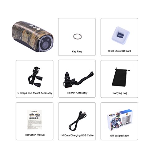Lingying Oho 32Gb Gun Camera,1080P Hd Hunting Camcorder Video Recording Up To 3 Hours,Action Camera Ip66 Waterproof And Torch Feature #TOP6