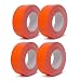 Produktbild gws Gewebeklebeband | stark klebendes Duct Tape in versch. Farben | Länge: 33 m (4 Rollen - orange - 48 mm breit)