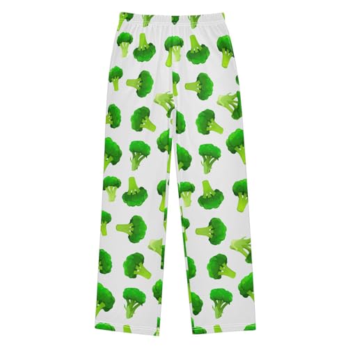 J JOYSAY Floret Food White Pajamas Pants Soft Long Pajama Bottoms Lounge Sleep Pants Size S-XL