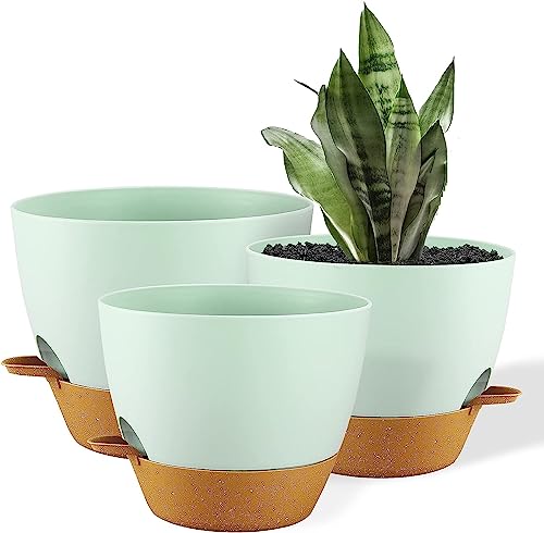PRIYMAL 25/23/20cm Self-Watering Plant Pots Indoor & outdoor