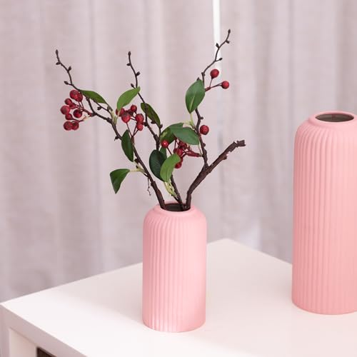 Image of Modern Decorative Vases for Home Decor | Centerpieces | Kitchen | Office or Living Room with Unique Quality for Home Decor Center Table, Flowers Pot (Small Vase, 6 Inch Pink)
